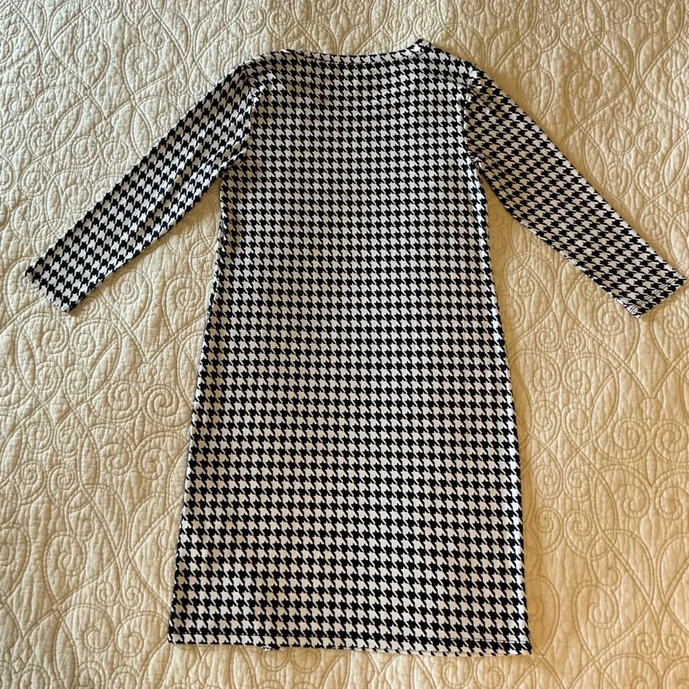 Michael Kors Houndstooth Pattern Shift Dress Navy & White women’s size Small